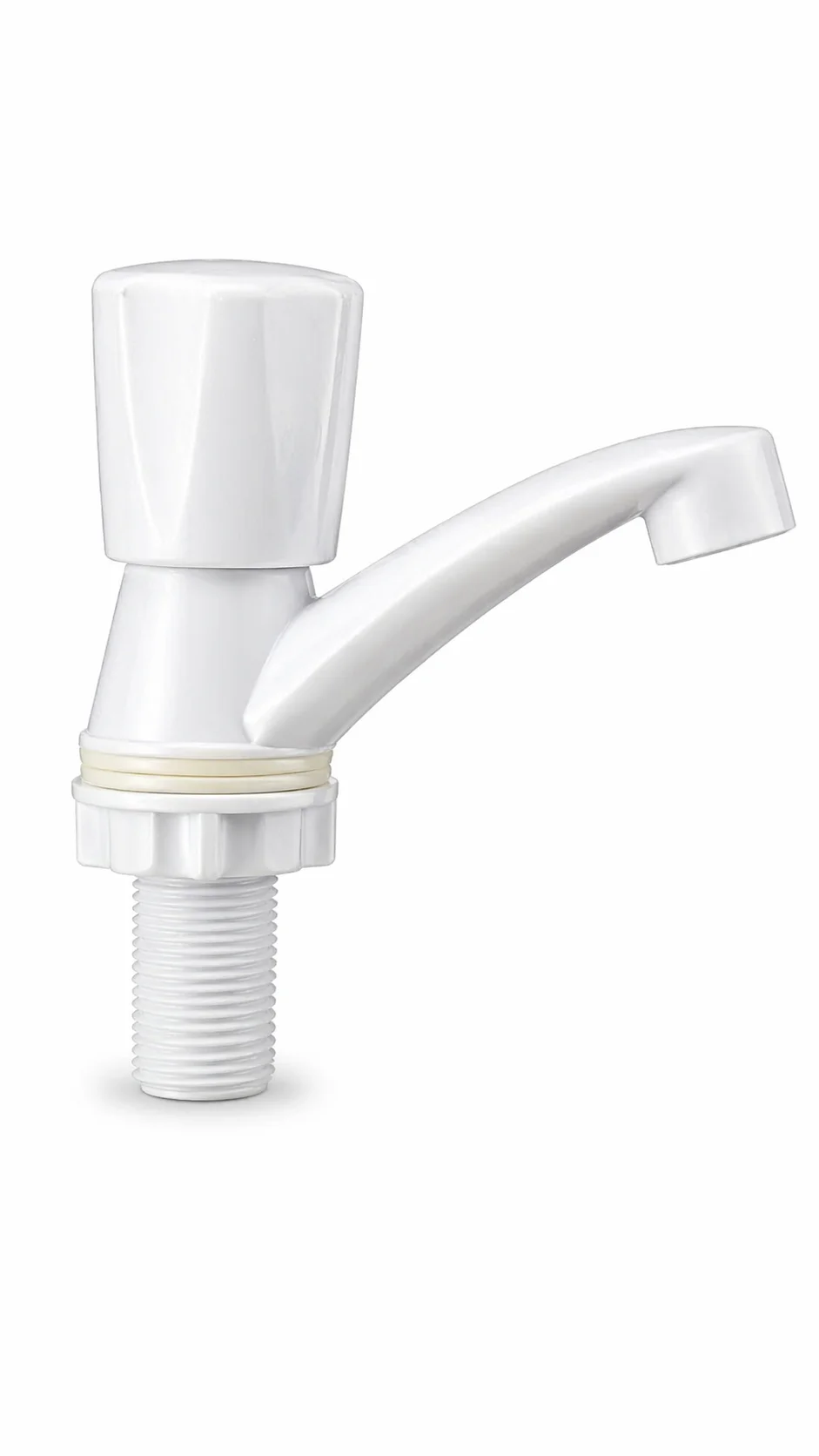 Llave p/lavamos plastica blanca
